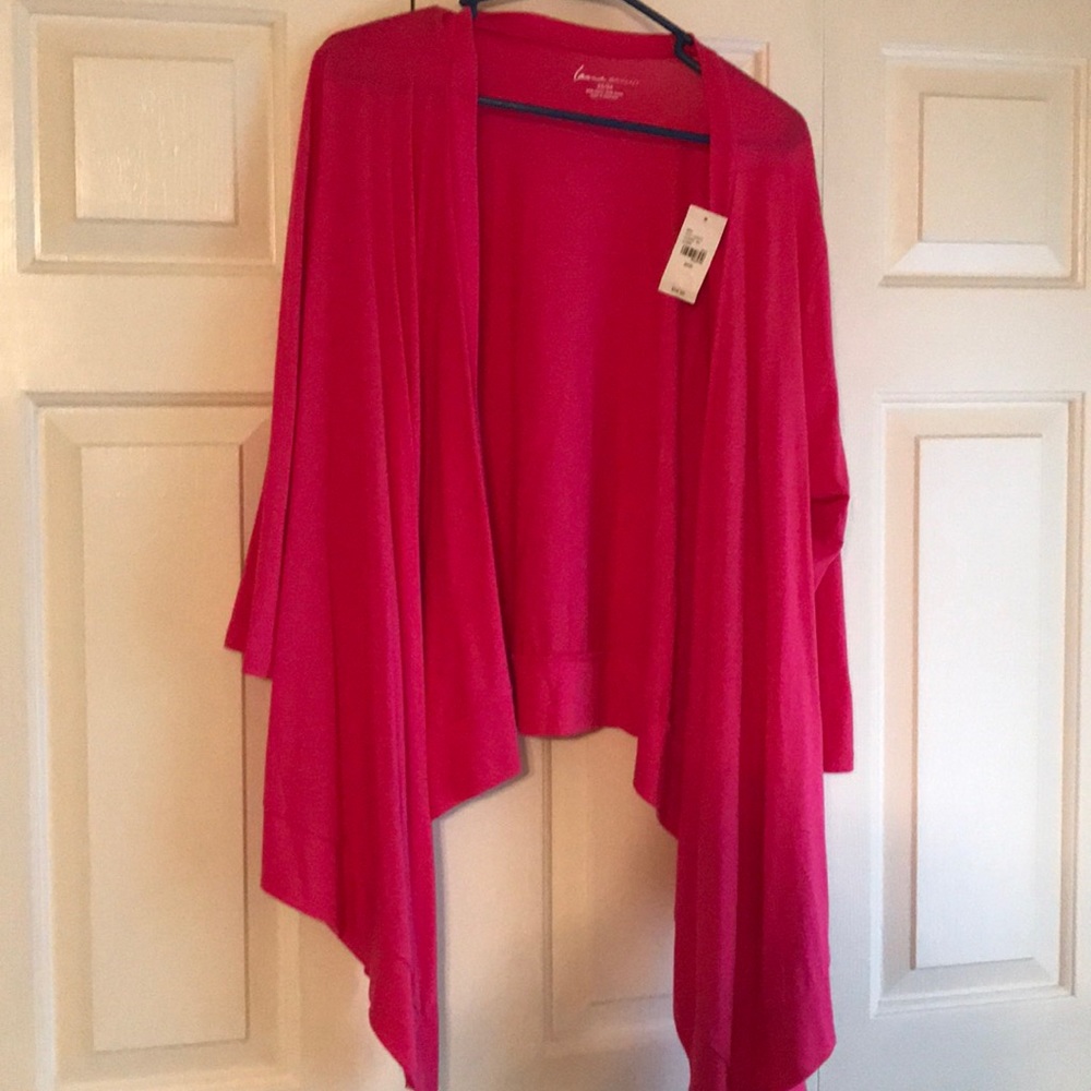 3/4 sleeve pink cardigan